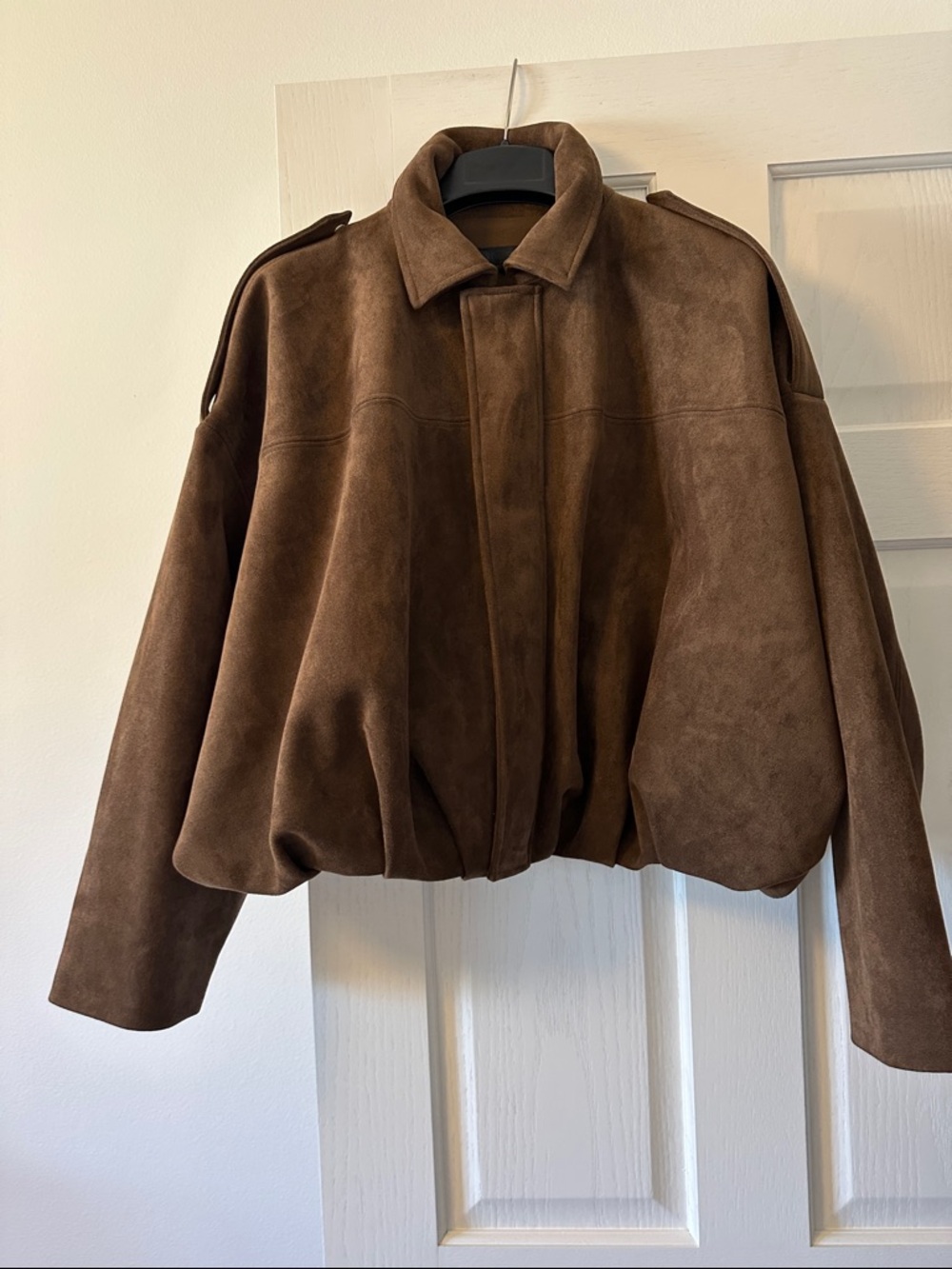 Zara Suede Effect Bomber jacket - Picture 4 of 8
